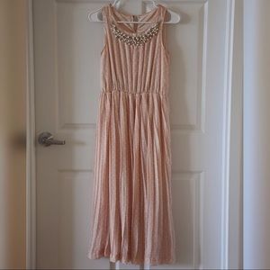 Pink Polkadot Maxi Dress